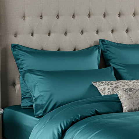 Sængurver úr bómullarsatíni, heillandi