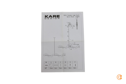 B-Ware Kare Scala Balls Hängeleuchte Hängelampe Deckenleuchte Leuchte Siehe Text/Foto