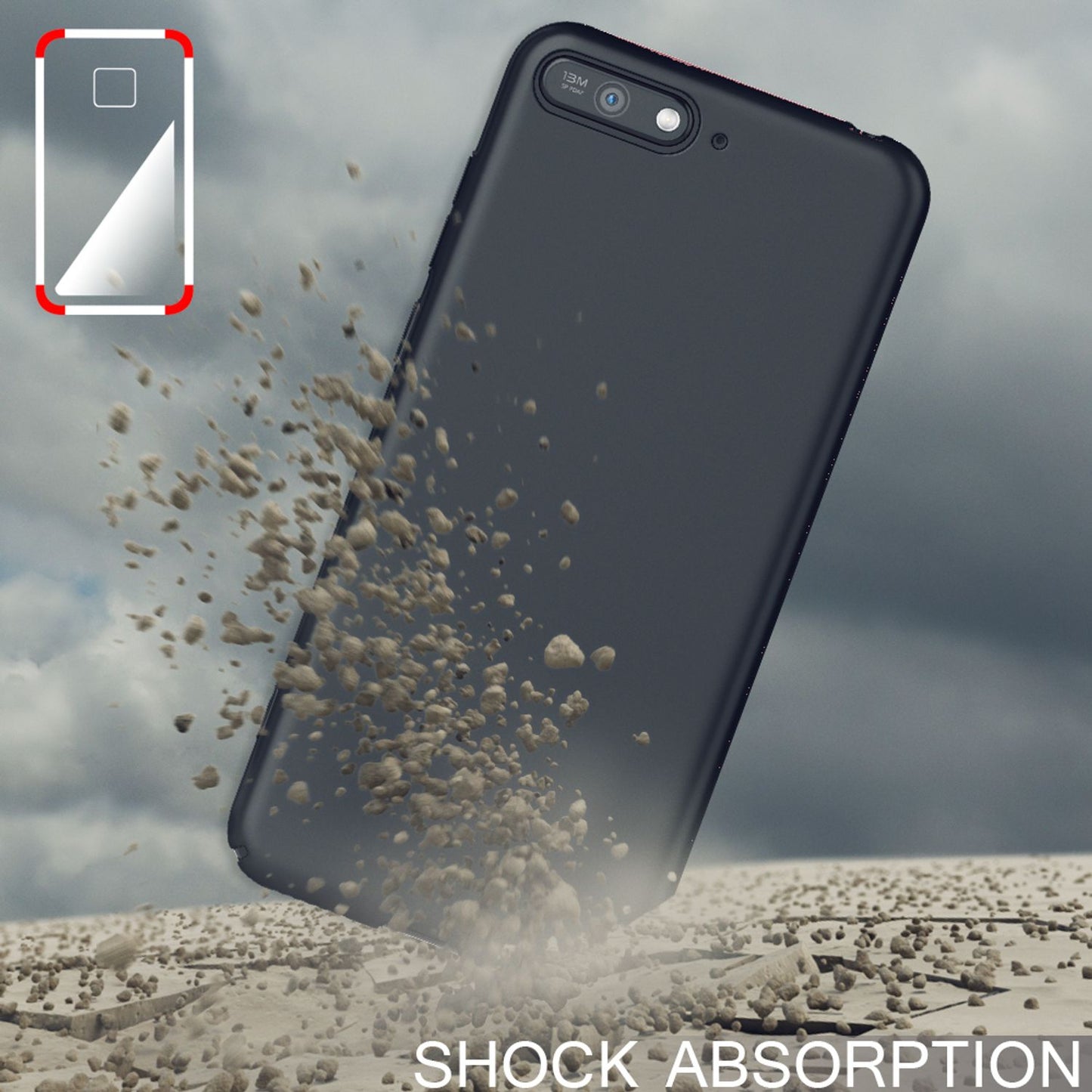 NALIA Phone Case for Huawei Y6 (2018), Slim Hard Case Protective Cover