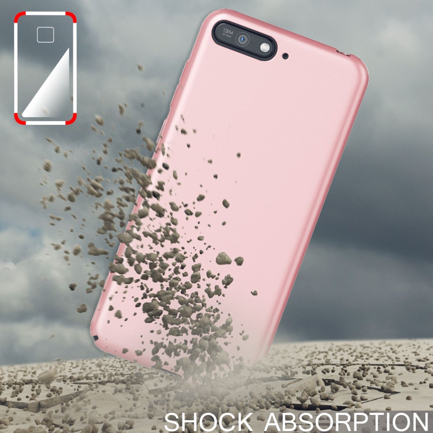 NALIA Phone Case for Huawei Y6 (2018), Slim Hard Case Protective Cover