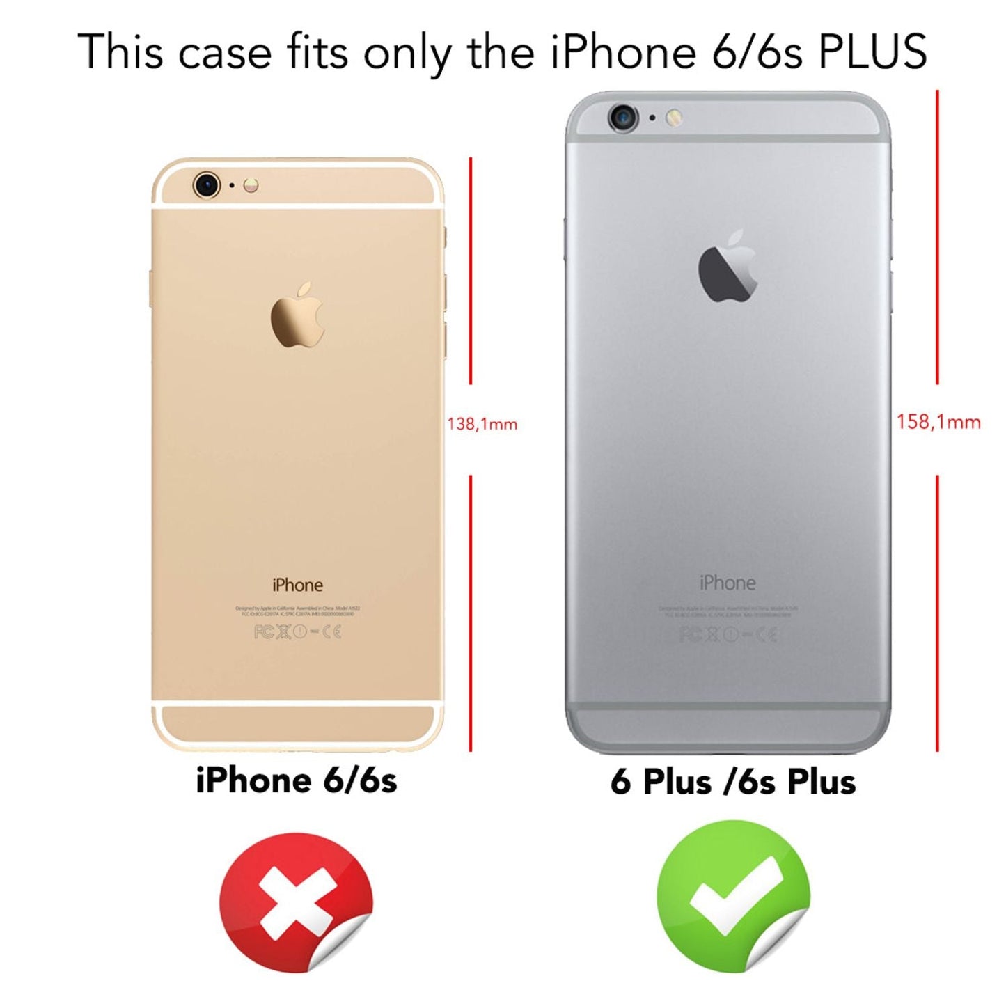 Apple iPhone 6 Plus 6S Plus 360 gráðu símahulstur frá NALIA, heilhlífandi hulstur