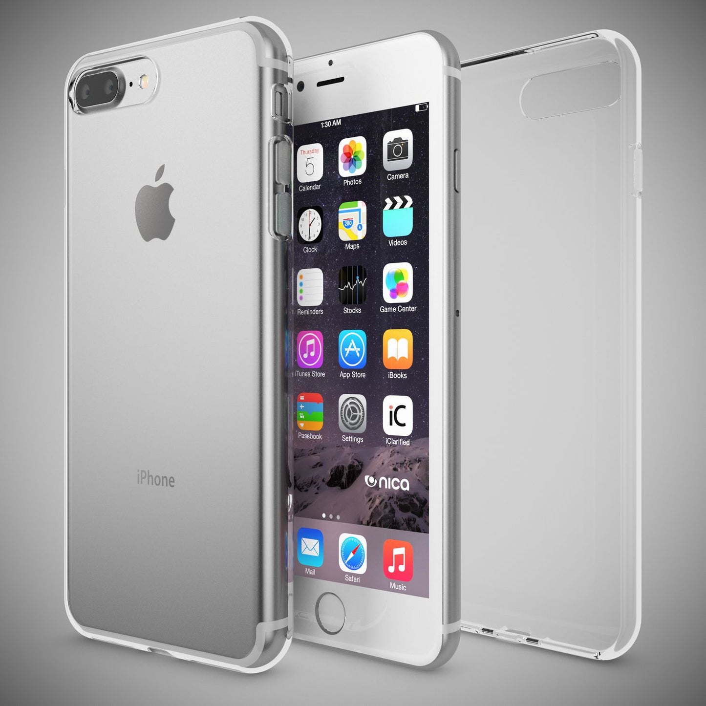 NALIA Case for iPhone 8 Plus / 7 Plus, Slim Phone Case Clear Protective Cover