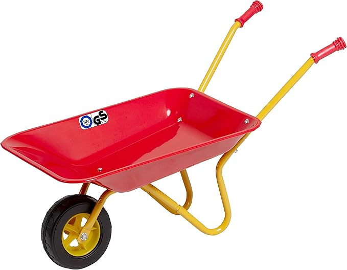 Izzy barnahjólbörur í B-flokki, garðhjólbörur, fyrir börn 2 ára og eldri, úr gúmmíi, 3 stykki