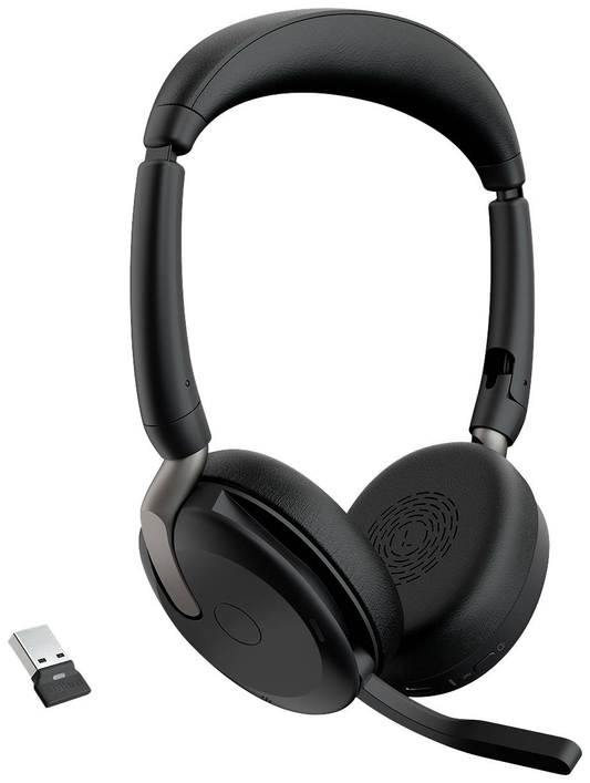 Jabra Evolve2 65 Flex Link380a UC tölvuheyrnartól á eyranu, á lager