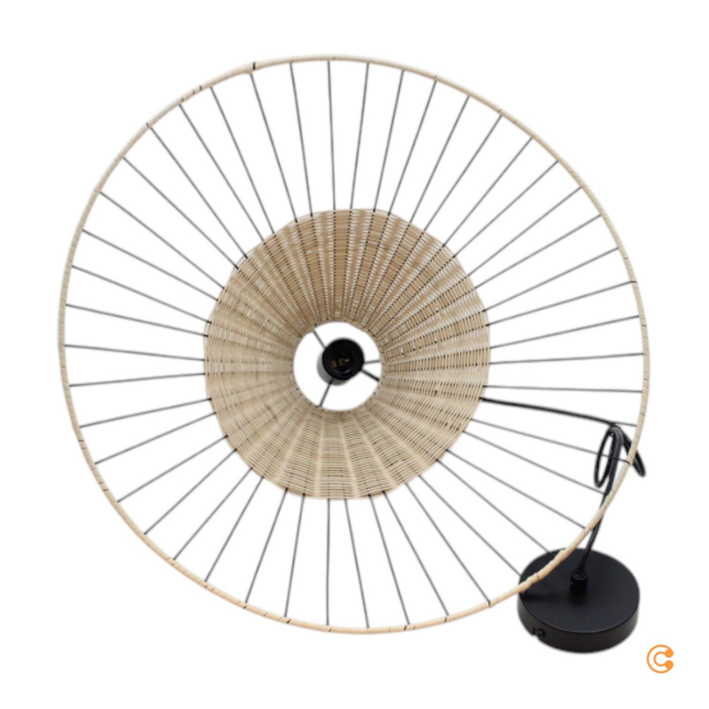 B-lager Just Light. Reed hengilampi E27 með keilulaga skjá