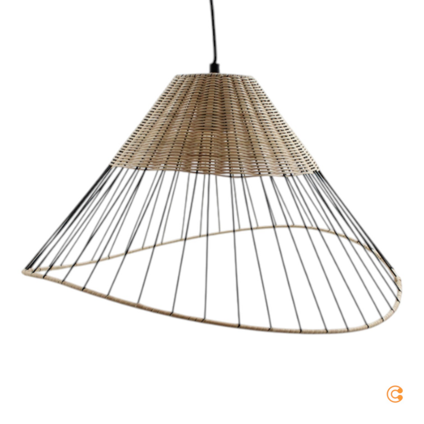 B-lager Just Light. Reed hengilampi E27 með keilulaga skjá