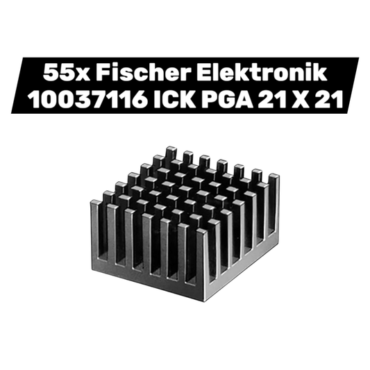 B-grade Fischer Elektronik 10037116 Ick Pga 21 X 21 heat sink thermal absorber 55 pieces