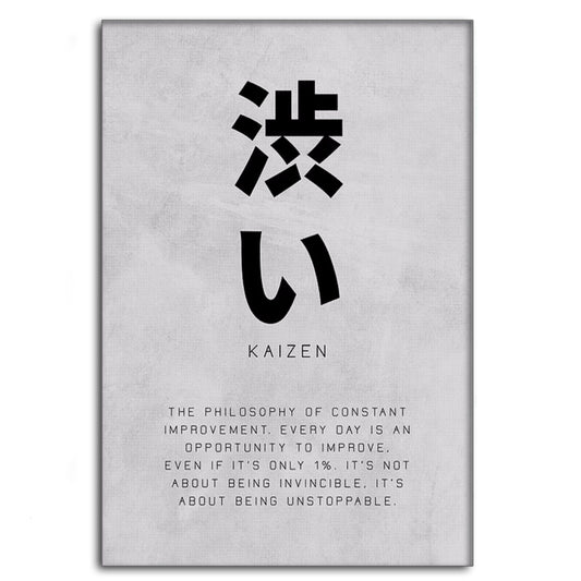 Kaizen Constant Improvement - Leinwandbild Motivation