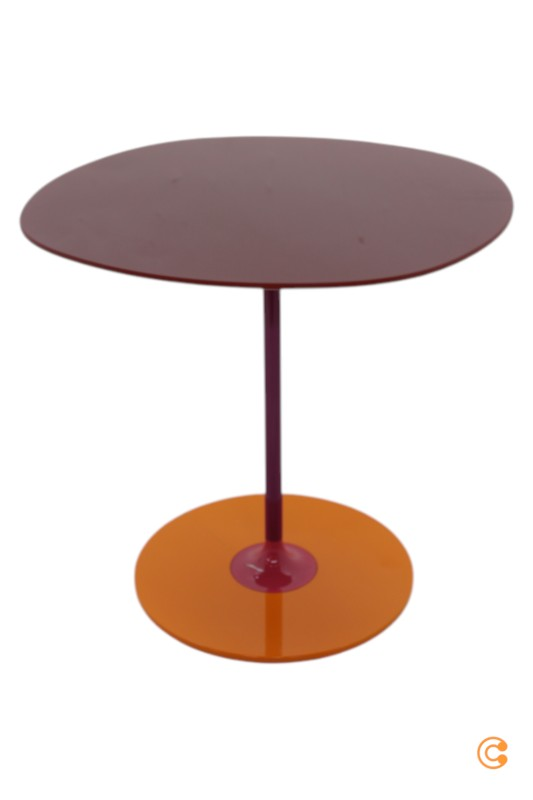 B-grade Kartell table, side table, living room table, coffee table, Bordeaux. See text/photo.