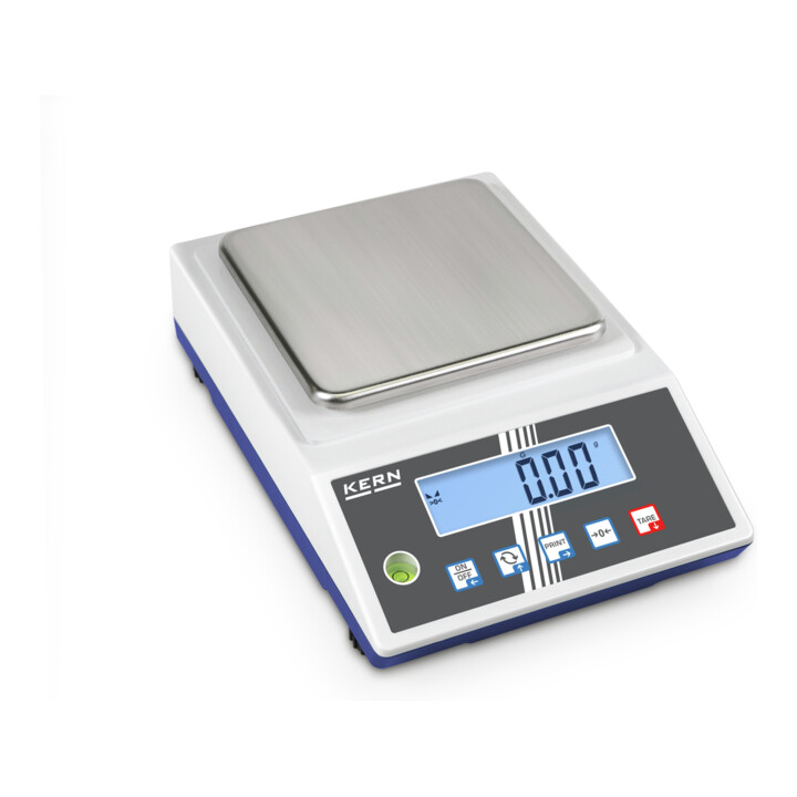 Kern nákvæmnisvog í B-flokki, rannsóknarstofuvog með PCB 3000, 2 USB tengi, 3600 g, 001 g