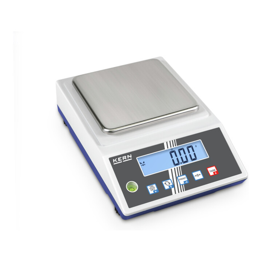 Kern nákvæmnisvog í B-flokki, rannsóknarstofuvog með PCB 3000, 2 USB tengi, 3600 g, 001 g