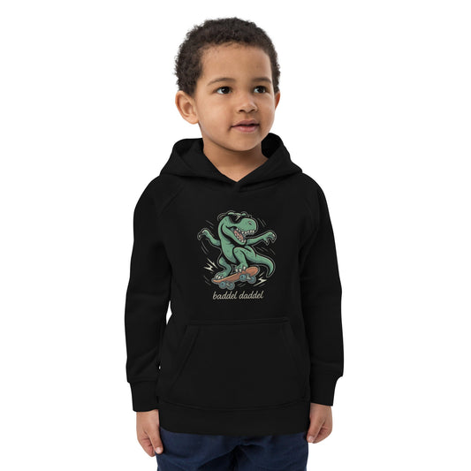 Hoodie Dino Skater – Urzeit-Power trifft Streetstyle im Baddeldaddel Design!