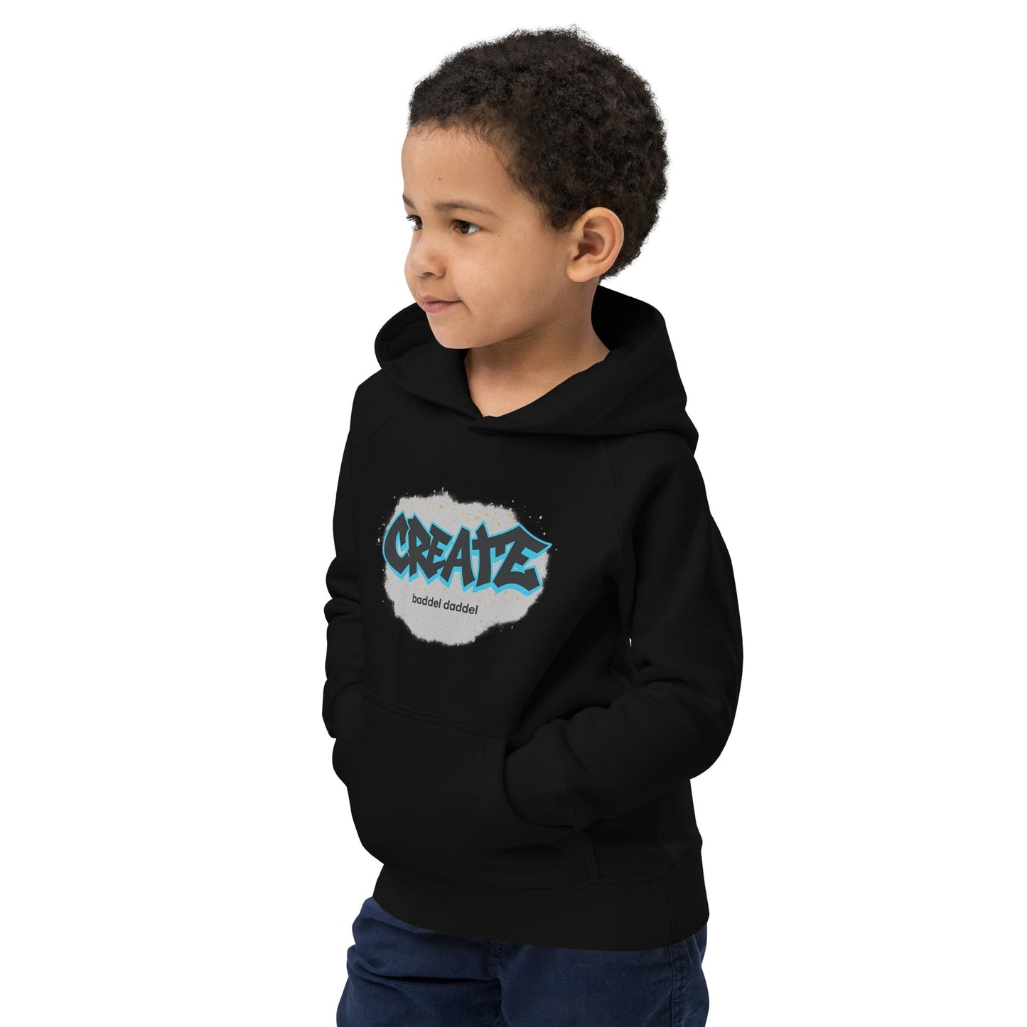 Hoodie Graffiti Vibes – Bunt, bequem & kreativ im Baddeldaddel Design!