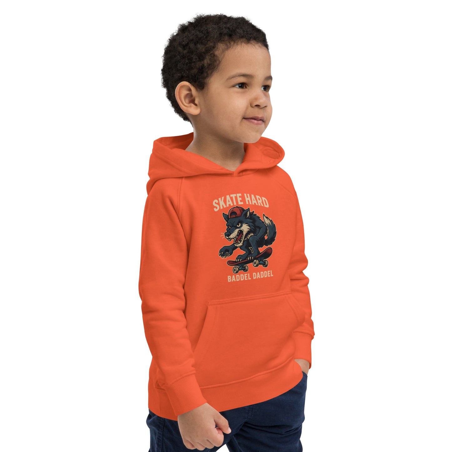 Hoodie Werwolf on Wheels – Wild, weich & furchtlos im Baddeldaddel Skate Design!