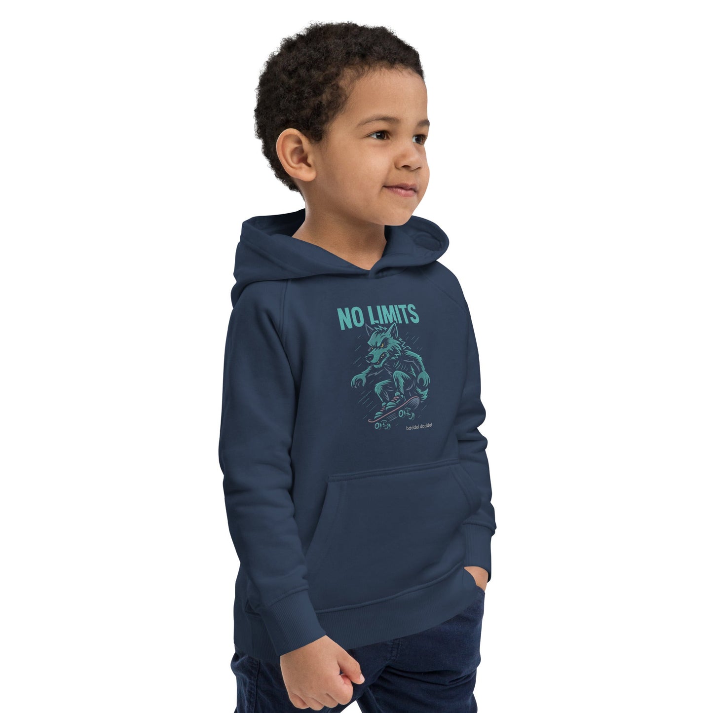 Hoodie Skaterwolf – Cool, wild & weich im Baddeldaddel Design!