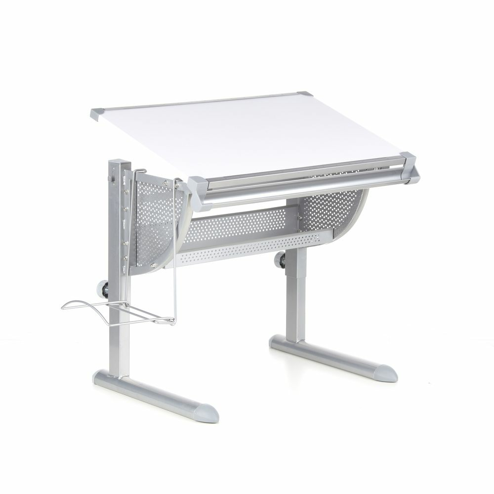 B-Ware Hjh Office Belia Kinderschreibtisch Weiß Silber Schreibtisch Arbeitstisch Kinder