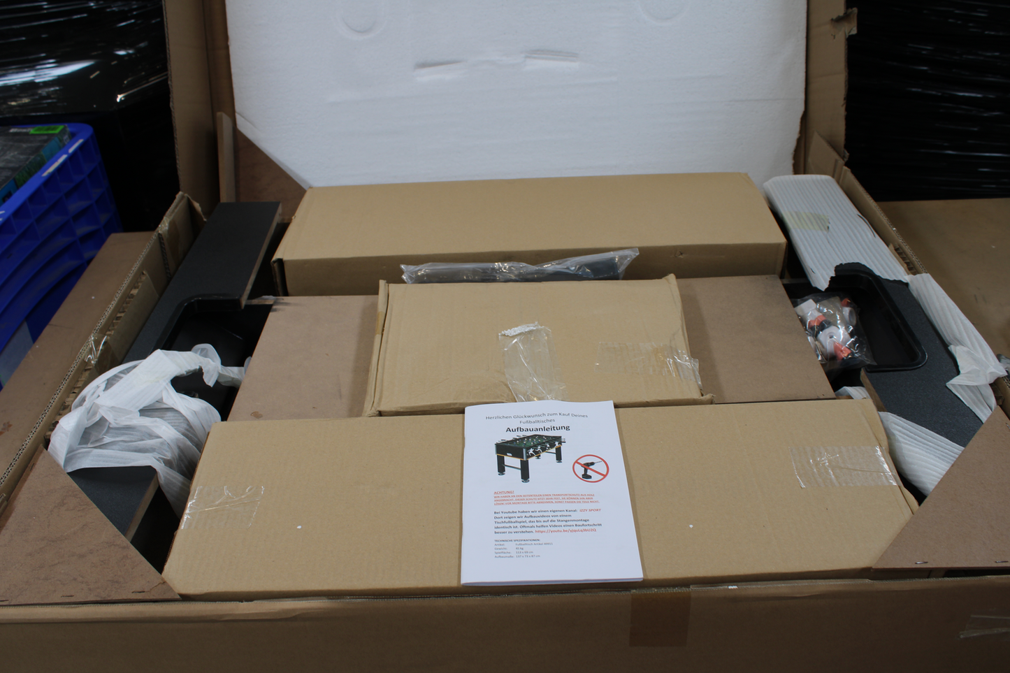 B-Ware Klappbarer Tischkicker Kickerspiel Kickertisch Kicker Fußballtisch Defektware