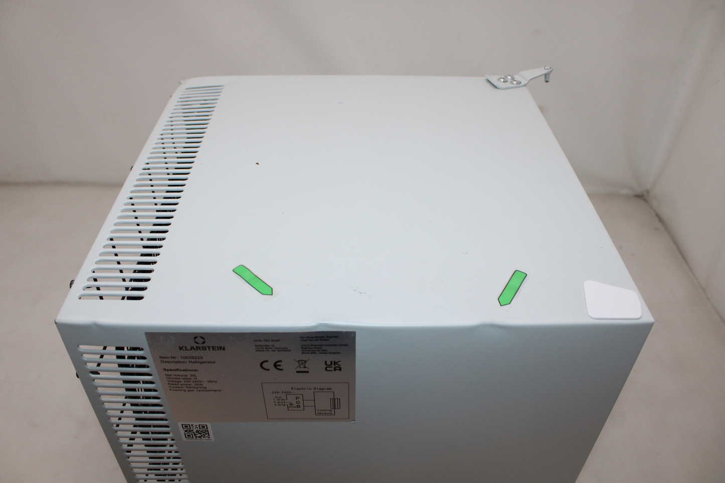 B-Ware Klarstein Brooklyn 32 L Mini Kühlschrank Kompaktkühler Minibar Defektware