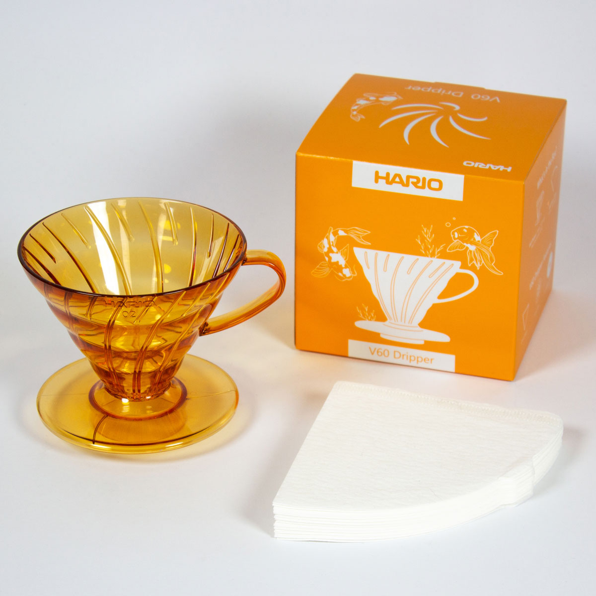 Hario V60-02 Plastic Coffee Dripper with 40 Filters