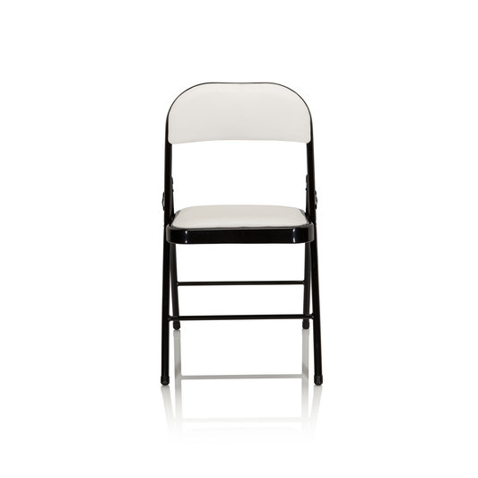 B-grade Hjh Office conference chair / visitor chair / folding chair Tudela PU white chair seat