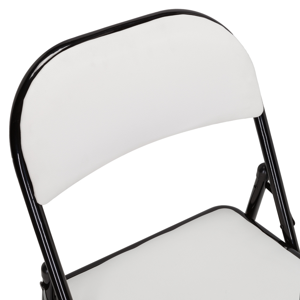 B-flokks Hjh skrifstofufundarstóll / gestastóll / samanbrjótanlegur stóll Tudela PU hvítur stóll