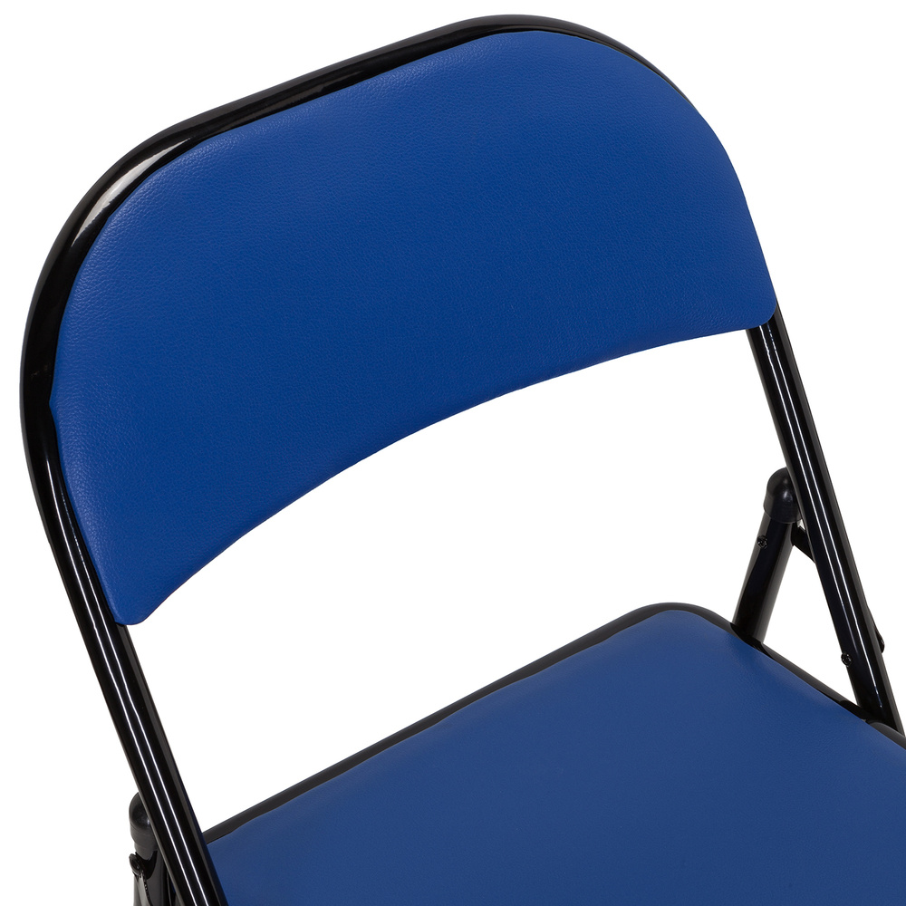 B-stock Hjh Office folding chair, conference chair, blue faux leather, Tudela