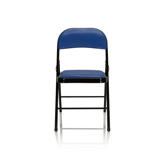 B-stock Hjh Office folding chair, conference chair, blue faux leather, Tudela