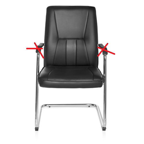 B-grade Hjh Office Tila V cantilever chair, black, office furniture. See text/photo.