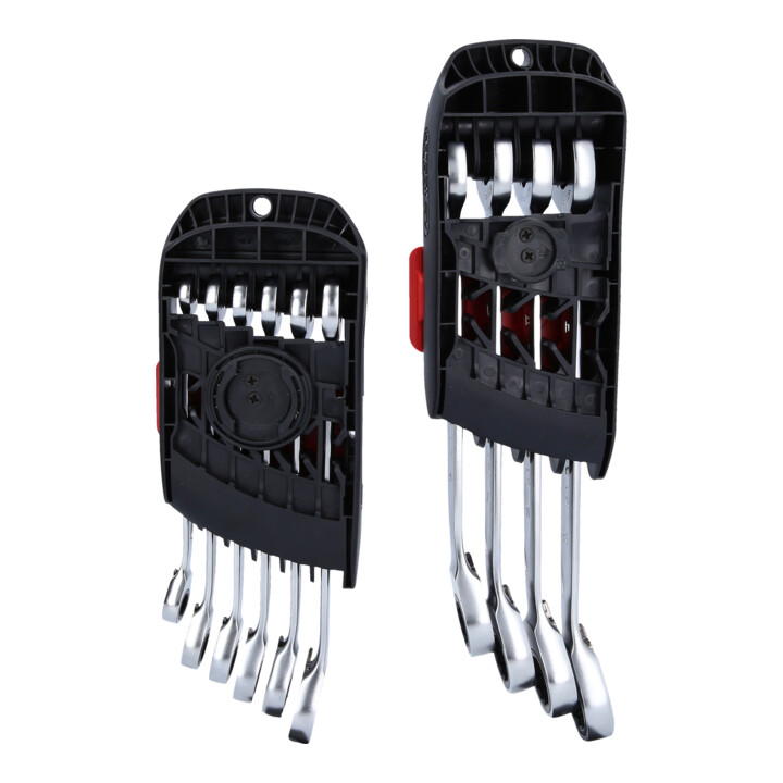 KS Tools Duo Gea Rplus skrallhringlyklasett, B-flokks, 10 hluta verkfæri