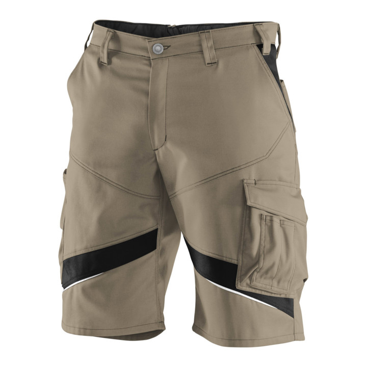 B-grade Kübler shorts, Bermuda shorts, work trousers, sand brown/black, size 50, contrast inserts