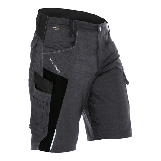 Kübler stuttbuxur í B-flokki, Bodyforce, antrasít/svartar, stærð 42, teygjanlegt Cordura, vasar