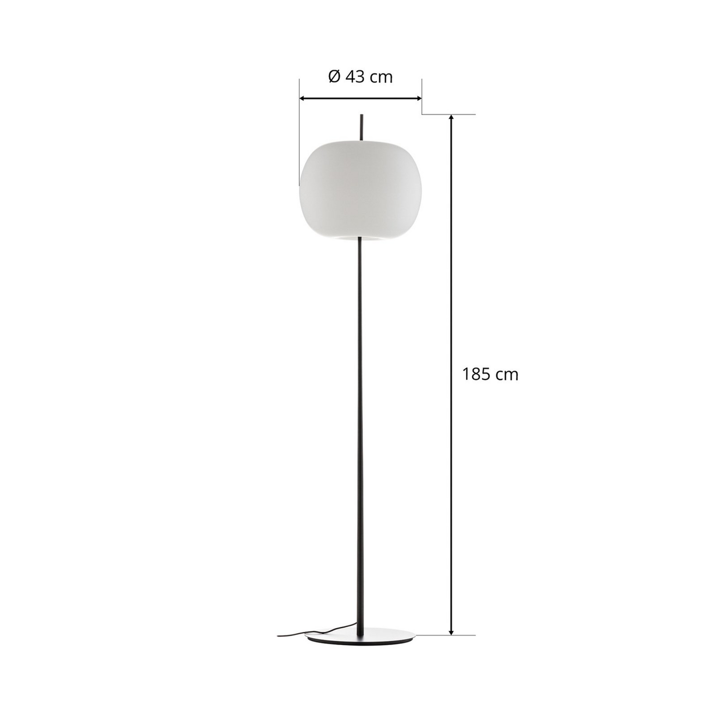 B-Ware Kundalini Stehleuchte Lampe Schwarz Kushi Xl 185 Cm Dimmer Designerlicht Leuchte