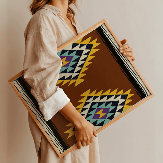 Listaprentun páfugl kastaníubrún