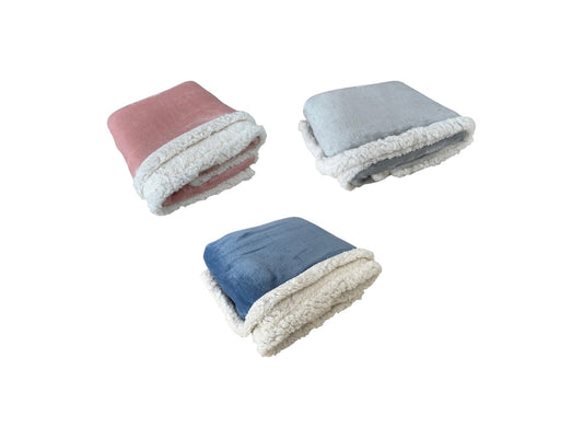 Baby Kuscheldecke in Teddy Plüsch Qualität » weiche Flanell Decke » 100x75cm für Kinder