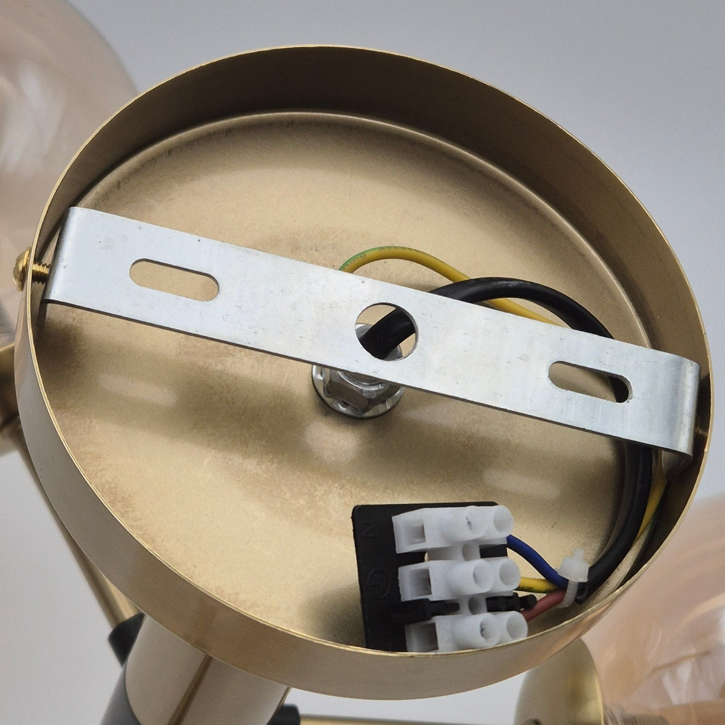 B-Ware Lamkur Lighting Natalia Deckenleuchte Lampe Glasleuchte Gold 5 Flammig Glas