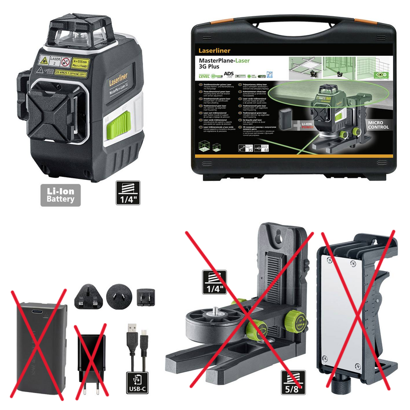 B-grade Laserliner cross line laser Master Plane Laser 3 G Plus 515mm See text/photo