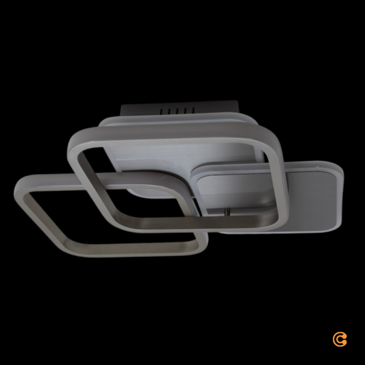 B-lager Just Light LED loftljós, Sevent svart, 3000 K, ferkantað, stofuljós