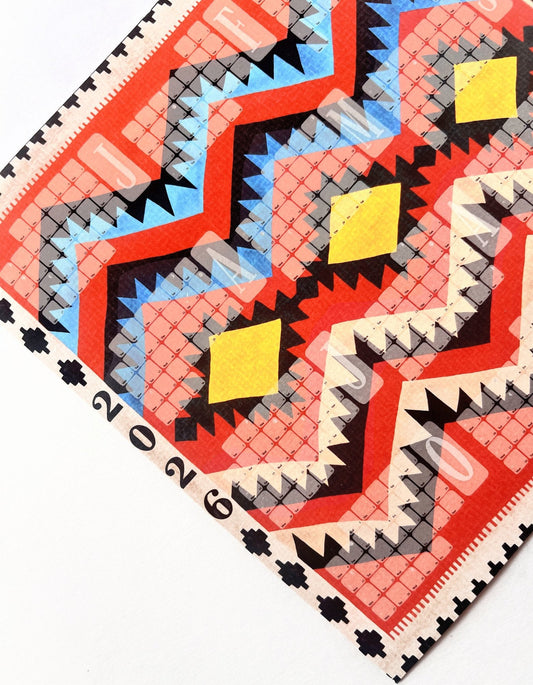 Takmörkuð upplaga af veggdagatali // Kelim Classic rautt