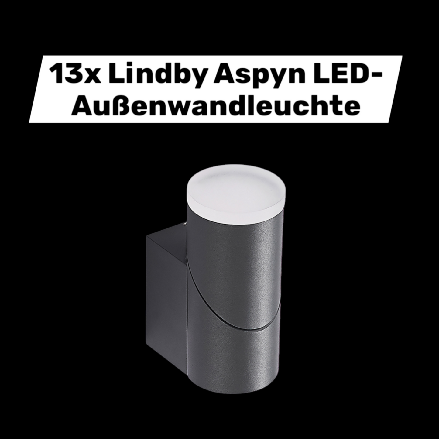 B-Ware Lindby Aspyn Led Außenwandleuchte Lampe Warmweiß Dunkelgrau 1fl Ip54 13 Stück
