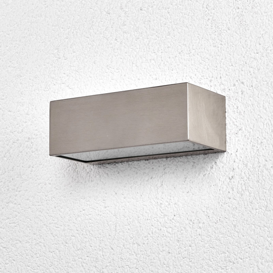 B-grade Lindby square stainless steel outdoor wall light Leonora garden light patio light 