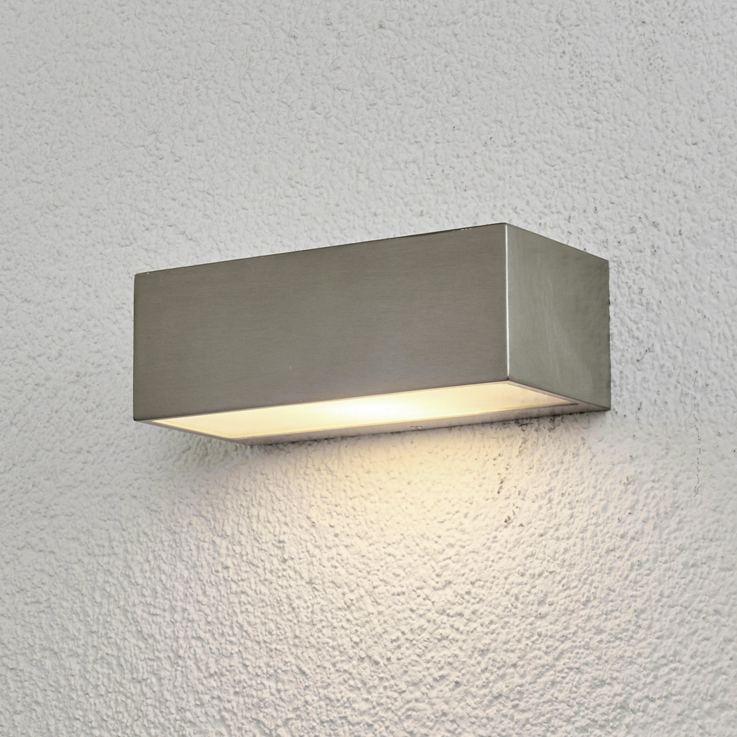 B-grade Lindby square stainless steel outdoor wall light Leonora garden light patio light 