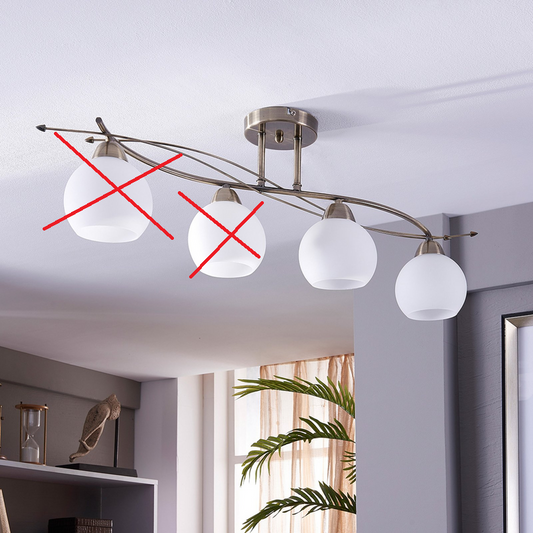 B-grade Lindby Leanda ceiling lamp/pendant light, 4-bulb, E14 socket. See text/photo.
