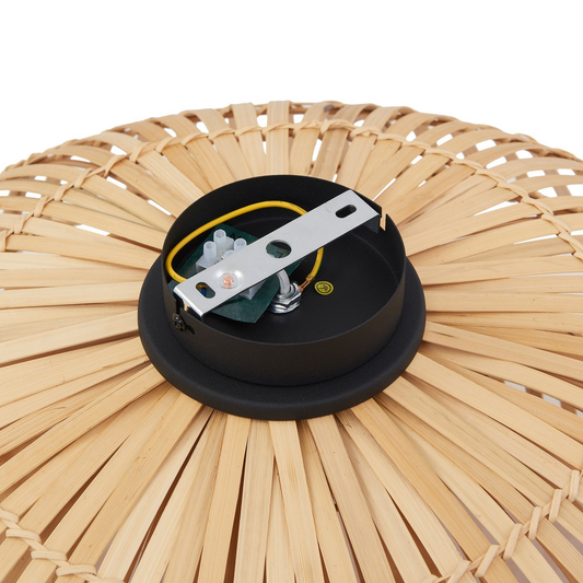 B-grade Lindby ceiling light Ilajus ø 62 cm bamboo natural ceiling lamp See text/photo