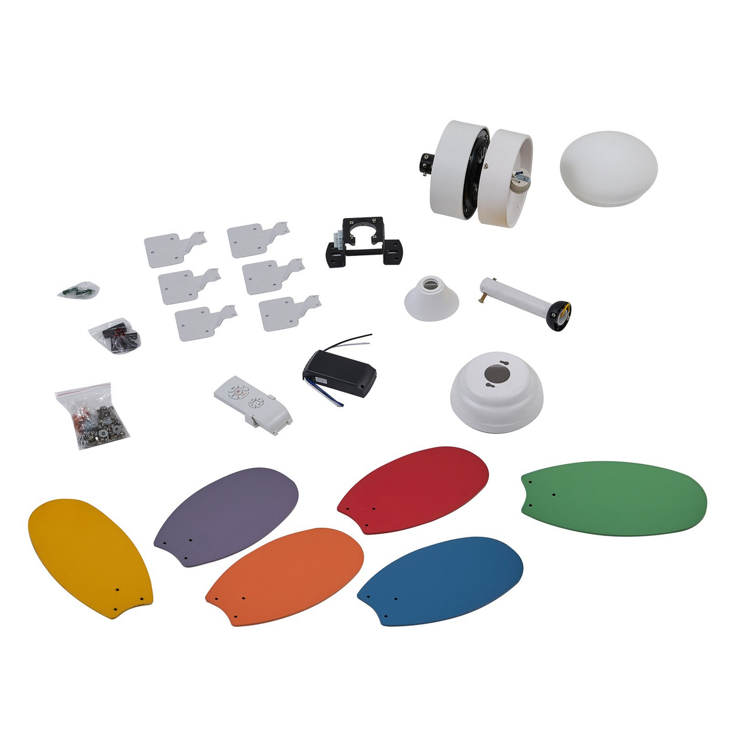 B-grade Lindby ceiling fan with light, Litur, quiet, ø 77 cm, E27, fan lamp, spotlight