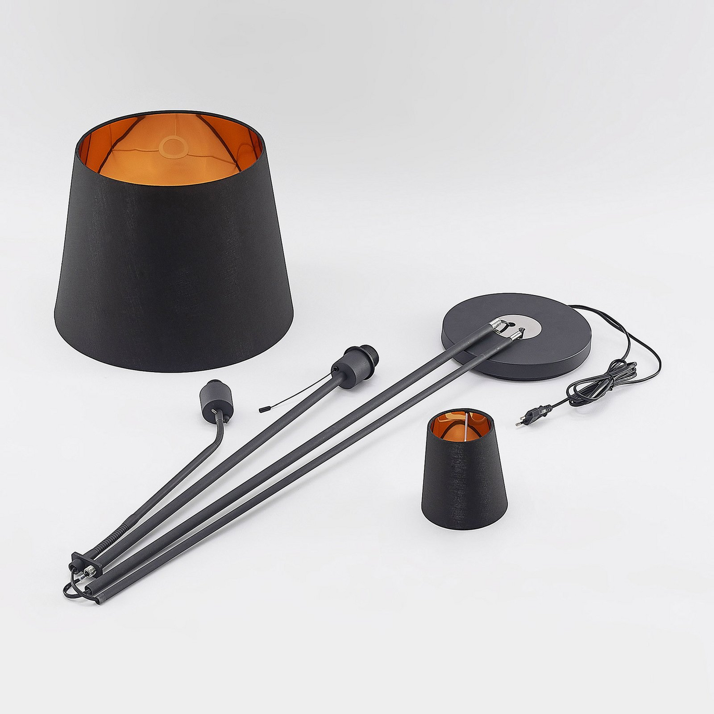 B-grade Lindby Efalia floor lamp, reading lamp, black G347