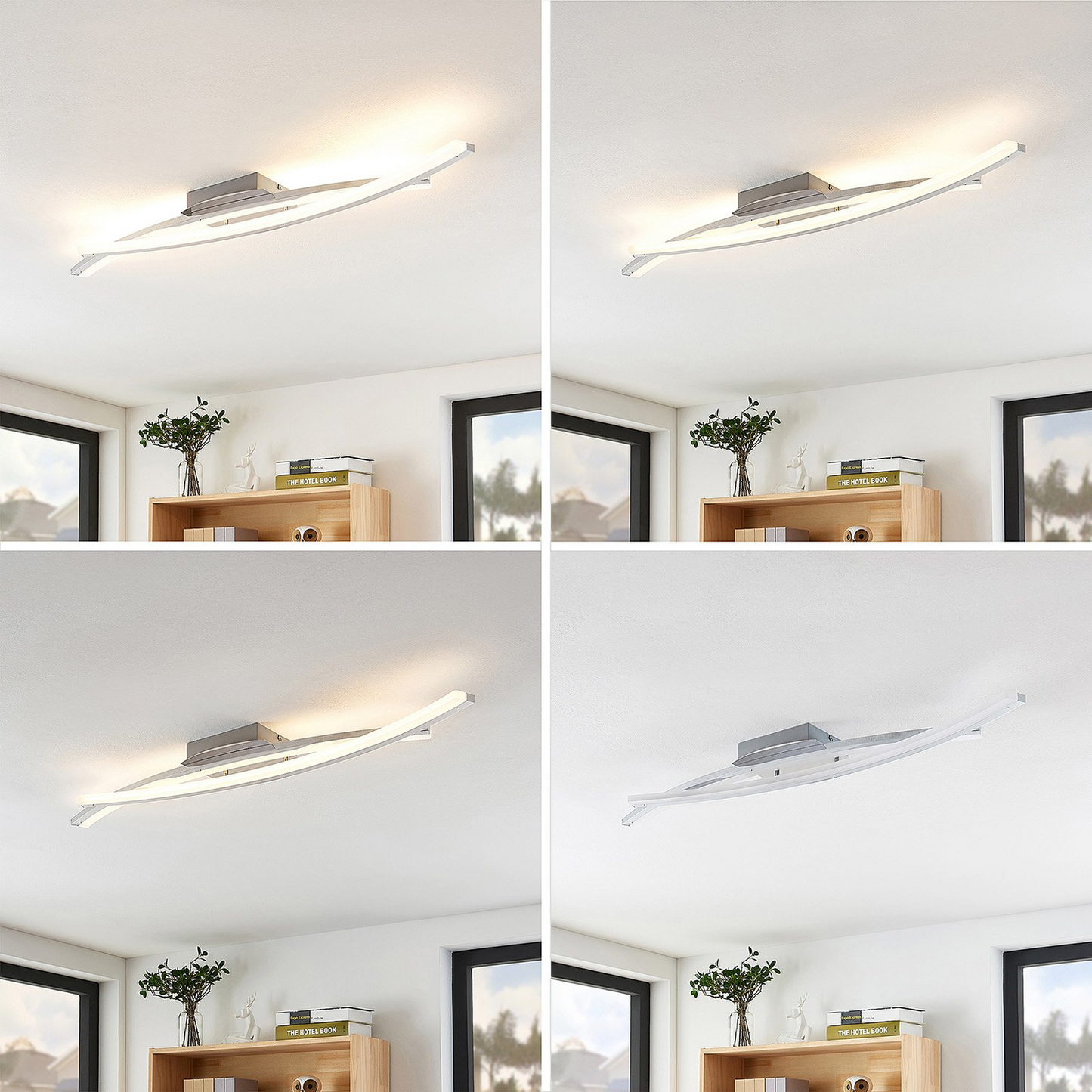 B-grade Lindby Elarit LED ceiling lamp, light fixture, pendant lamp, chrome-plated