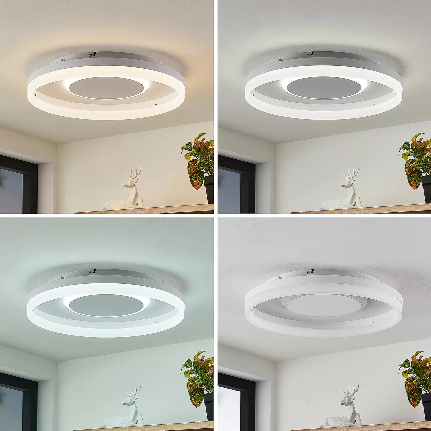 B-Ware Lindby Deckenleuchte Deckenlampe Deckenlicht Lampe Felisha Dimmbar Weiß Rgbw 573