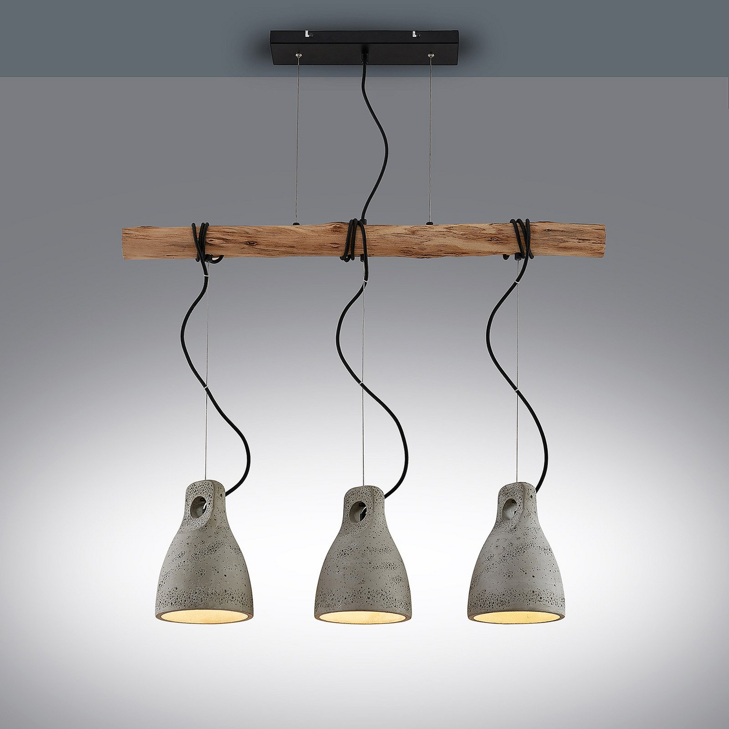 Lindby Grima hengiljós, hengiljós, lampi, 3 perur, E27