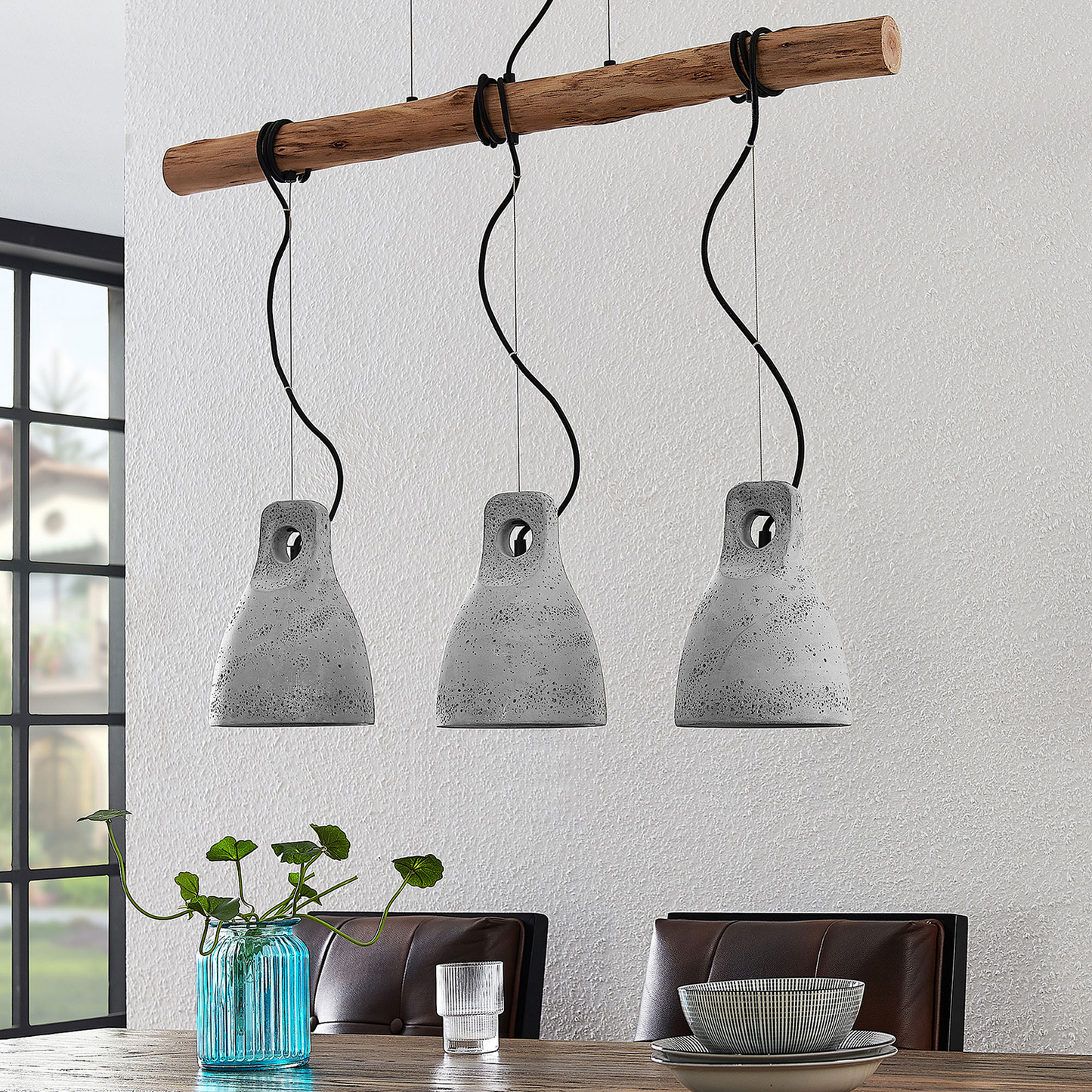 Lindby Grima hengiljós, hengiljós, lampi, 3 perur, E27