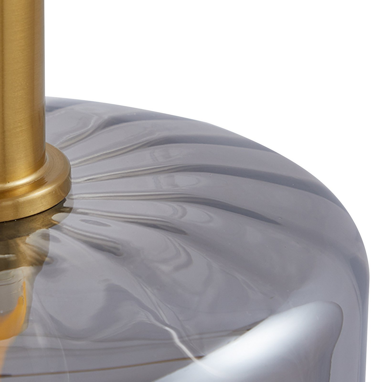 B-grade Lindby pendant light, glass, smoke grey, 22cm, Hildur light, spotlight